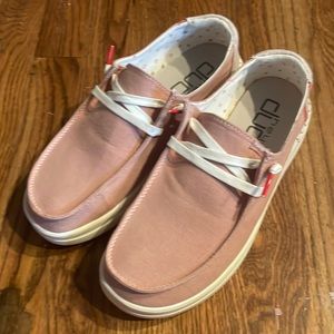 Hey Dude Wendy Rise Chambray Rose Slip On Flat Loafers